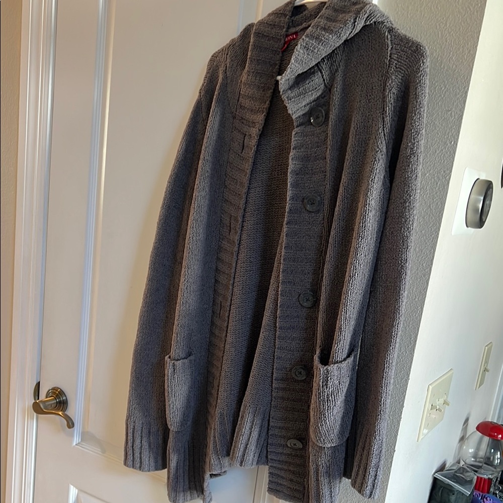 Merona Gray Chunky Knit Cardigan Sweater